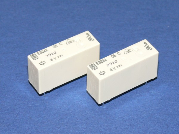 Eichhoff E3242 05 C Print Steck Relais 6V DC Spule 1xUm Kontakt 2 Stück Lot