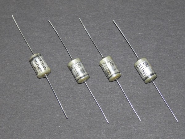 4 Stück - KT1800 Roederstein Audio Kondensator axial 33nF 0,033uF 630V 20x11mm