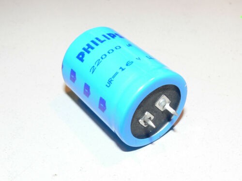 22000F 16V Philips Elko Snap in Elektrolyt Kondensator 2 Stk pcs Set