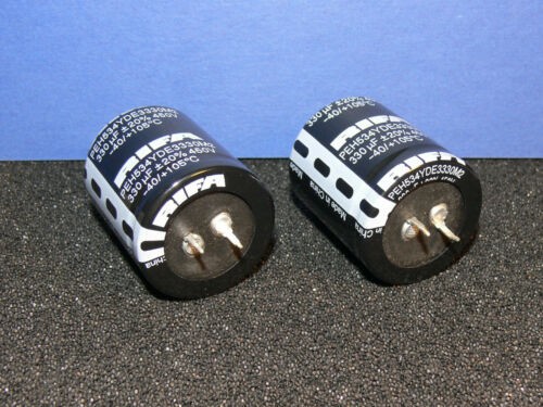 330uF 450V RIFA Elko 105° Snap in Elektrolyt Kondensator 2 Stk pcs Set