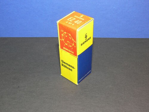 SIEMENS EZ40 EZ 40 Röhre Gleichrichter Vacuum Tube / Elektronenröhre neu in OVP