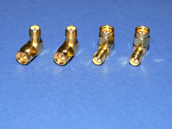 COAXICOM 3219RP-1 Adapter SMA Stecker auf RP SMA Reverse Stecker vergoldet 4 Stk