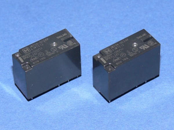 JW2SN-DC24V AJW7212 Print Steck Relais 24V DC Spule 2xUM 5A Kontakt 2 Stück Lot