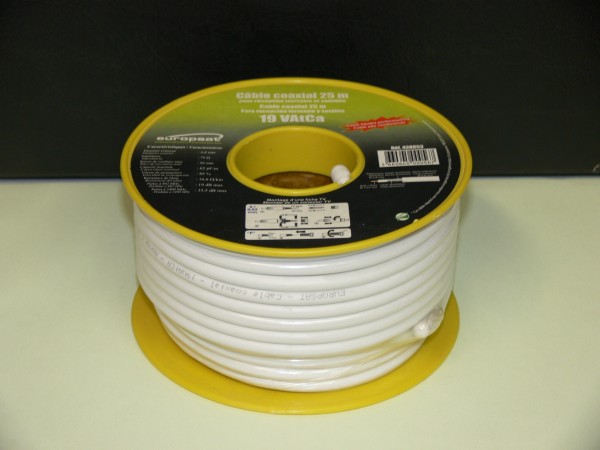 6,8mm Digital SAT Kabel 438853 EUROPSAT 25m Meter Kabeltrommel auch für DVB T2