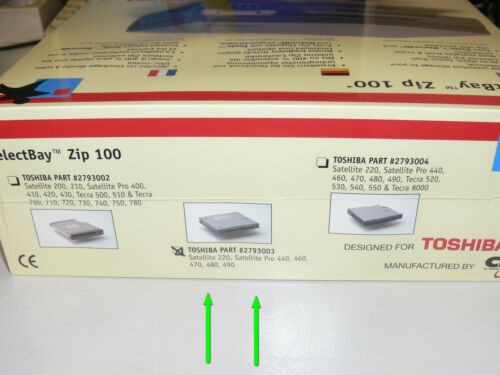 SelectBay ZIP 100 Laufwerk intern TOSHIBA 2793003 Neu in OVP