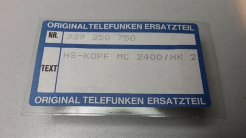 Telefunken MC 2400 / C 2400 Tapedeck Tonkopf / Hör-Sprech Kopf