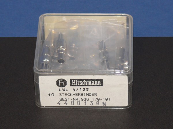 HIRSCHMANN LWL-4/125 Opto Lichtwellenleiter Stecker Steckverbinder 10 Stk Lot