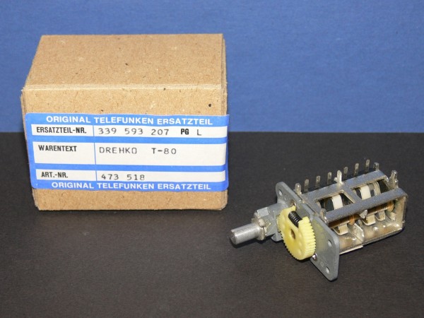 Telefunken Luft Drehkondensator Drehko 2x 350 pF + 3x 25pf für T-80 Tuner