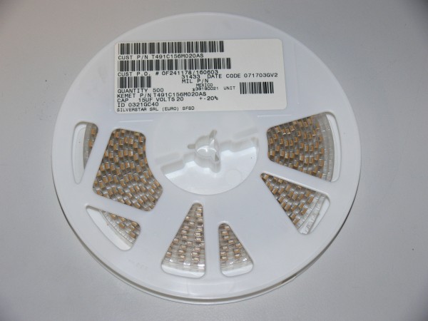 500 St. KEMET SMD Tantal Kond. 15uF 20V neu ganze Rolle Tantalium Chip Capacitor
