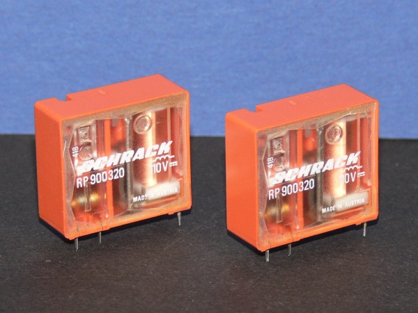 SCHRACK RP900320 Print Steck Relais 110V DC Spule 1xUm Kontakt 8A 2 Stück Lot