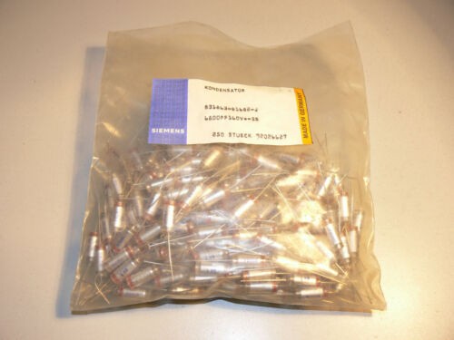 10 Stück Lot SIEMENS Styroflex Kondensator 6800pF 6,8nF 160V 5% ?8 x 20mm