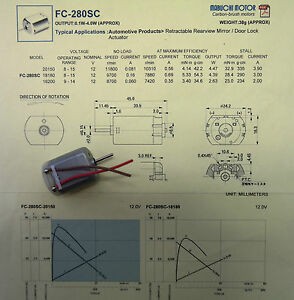 Mabuchi Motor FC-280SC 18180 12V 10 Stück (with the 2 cables as in the pic)