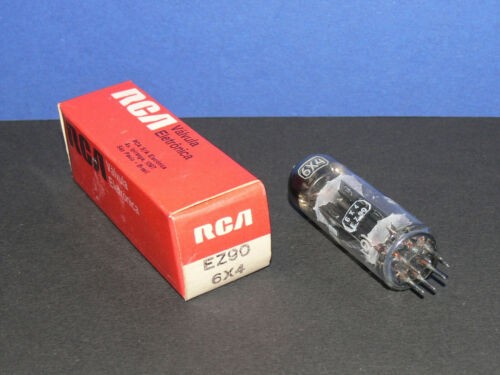RCA EZ90 / 6X4 Hochvakuum Zweiweg Gleichrichter Röhre Tube neu in OVP