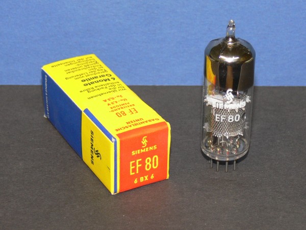 SIEMENS EF80 Vacuum Pentode Röhre Tube neu in OVP