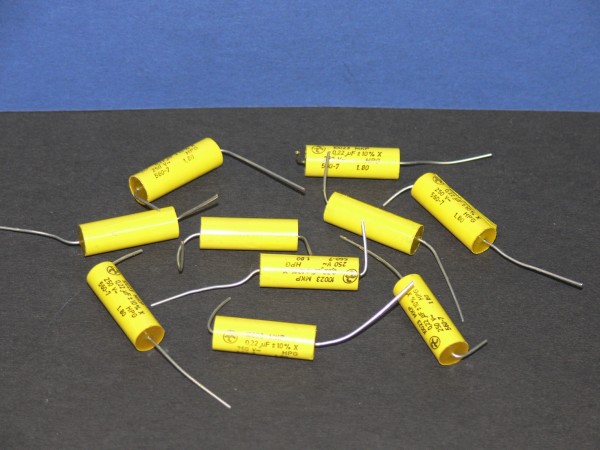 220nF / 0,22uF axial MKP Folien Kondensator Capacitor 250V Volt Lot mit 10 Stück