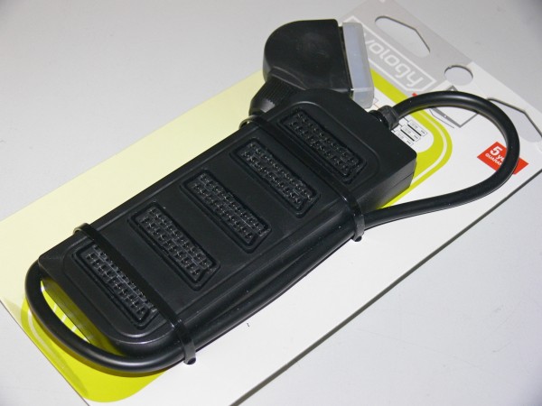 SCART Verteiler 5 fach 1:5 - vollbelegt 21 polig - Evology 68 - AV Splitter