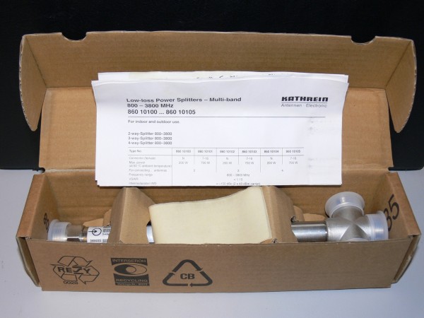 Kathrein 86010103 Low-loss Power Splitter 3-way 700W 7/16 Connector 3,8GHz max
