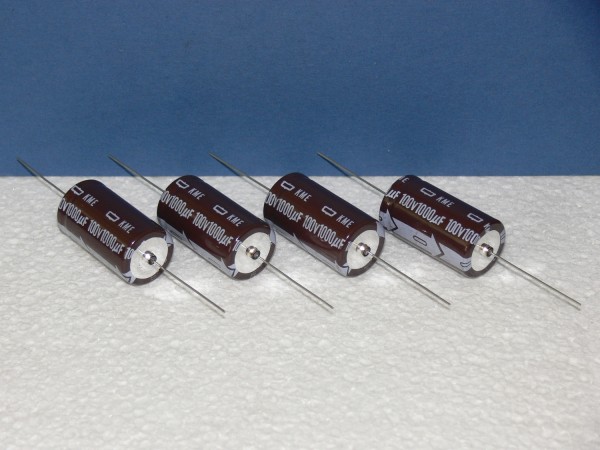 NIPPON 1000uF 100V Low ESR KME 105° axial Elko Elektrolyt Kondensator 4 Stück
