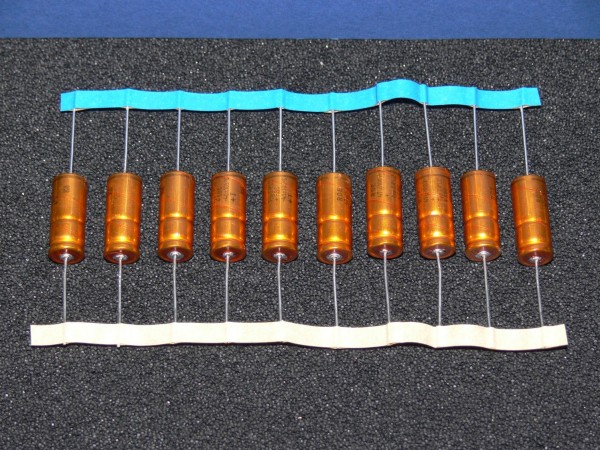 10 Stück Elko axial 47uF 100V 105°C Roederstein 25x10mm Elektrolyt Kondensator