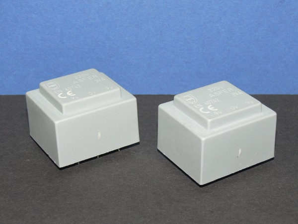 ASFER EN 60742 Transformator Print Trafo 2x 9V 3VA 3 W Watt 220V AC 2 Stück Lot