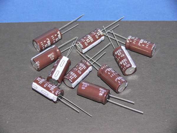 NIPPON 1000uF 25V Low ESR SXE 105° Elko Elektrolyt Kondensator capacitor 10 pcs