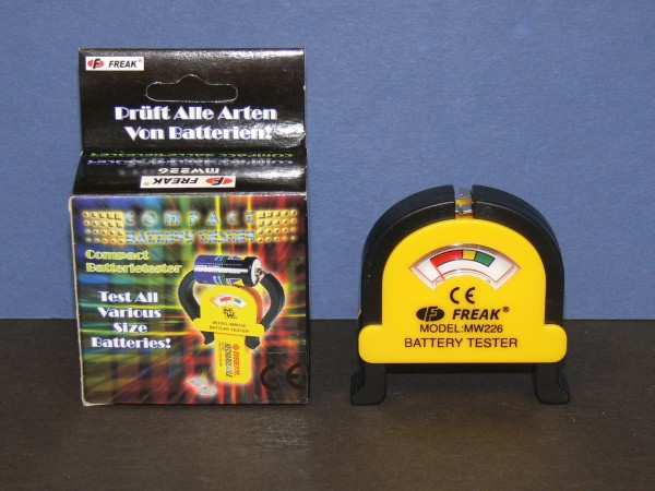 MW226 Kompakt Batterietester für Alkali-/Wiederaufladbare Batterien AAA/AA/C/D/9
