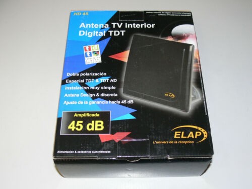 ELAP HD45 DVB-T2 Aktiv Antenne 45 dB TV Zimmerantenne