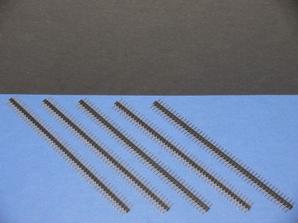 Stiftleiste 50 pole polig / gedrehte Gold Kontakte vergoldet Pin Headers 5 Stk