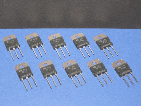 ST TIP142 NPN Darlington Power Transistor 100V 10A 125W TO-218 Lot mit 10 Stück