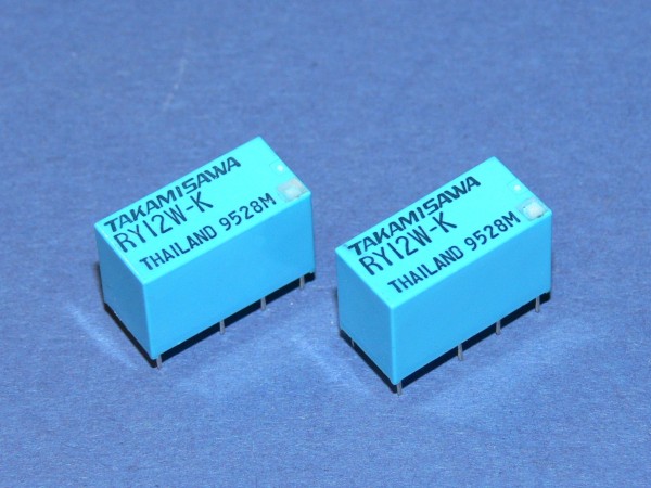 TAKAMISAWA RY12W-K Relais 2x Wechsler Um Spulenspannung 12V Volt DC 2 Stück