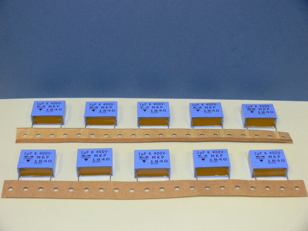 VISHAY 1840 1uF 400V MKP radial Folien Kondensator für Audio Lot mit 10 Stück