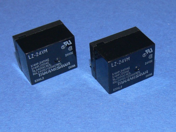 TAKAMISAWA LZ-24VM Relais 1x Schließer Spulenspannung 24V Volt DC 2 Stück