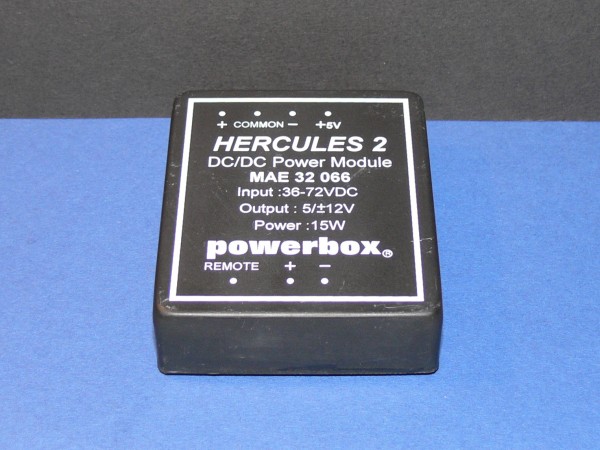 POWERBOX MAE32066 DC-DC Converter Model HERCULES 2 Output 5V +/-12V 15W