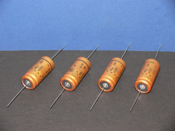 4 Stück Elko axial 470uF 100V 105°C Roederstein 25x39mm Elektrolyt Kondensator