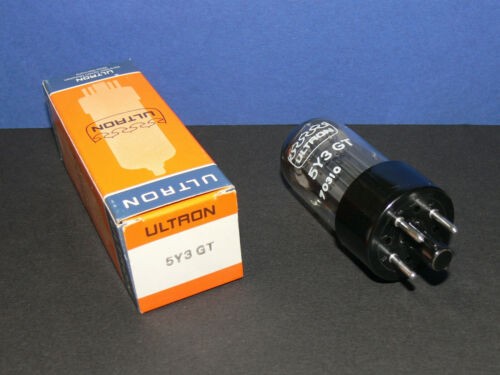ULTRON 5Y3 GT Tube zweiweg Gleichrichter Röhre original und neu in OVP