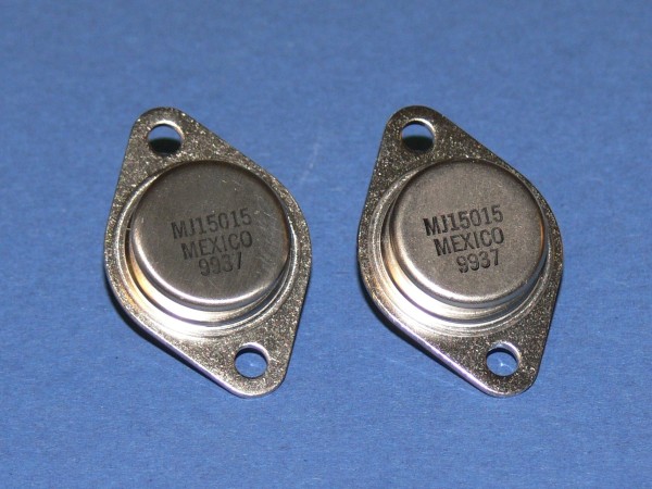 MJ15015 POWER Transistor Silizium NPN 200V 15A 180W TO3 Lot mit 2 Stück