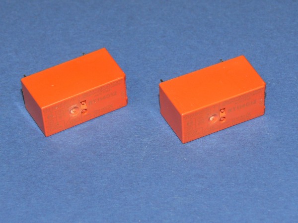 SCHRACK RT114012 Print Steck Relais 12V DC Spule 1xUm Kontakt 12A 2 Stück Lot