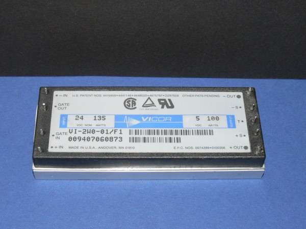 Vicor Corp DC-DC Converter Model VI-2W0-01 Full Brick Input 24 VDC Output 5 VDC