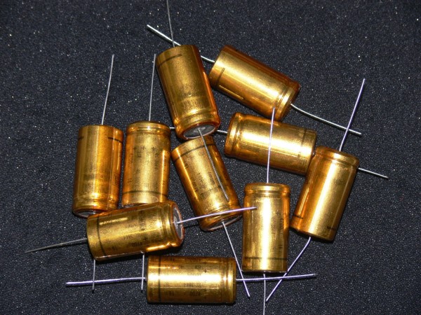 10 Stück - Roederstein Elko axial liegend 4700uF 16V 4700 16 40x21mm 105°C NEU