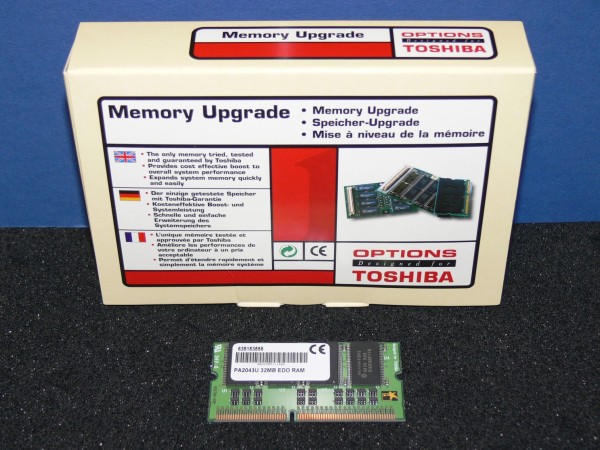 TOSHIBA RAM PA2043U 32MB EDO SO DIMM Neu in OVP ! Vintage