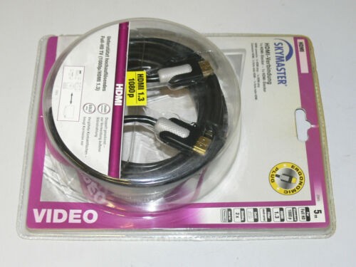 5m HQ 1.3 HDMI Kabel 1080p Full HD Stecker vergoldet