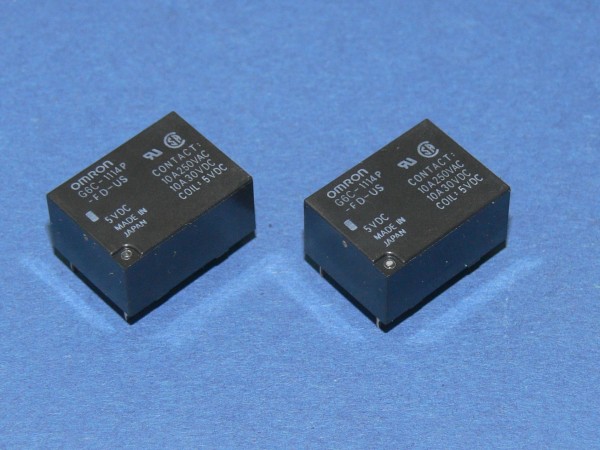 OMRON G6C-1114P-FD-US Print Relais 5V DC Spule 1xEIN 10A Kontakt 2 Stück Lot