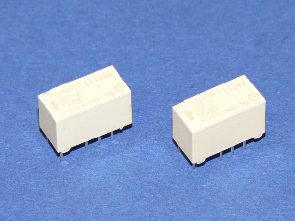 OMRON G6S-2 12VDC Print Steck Relais 12V DC Spule 2xUM 2A Kontakt 2 Stück Lot