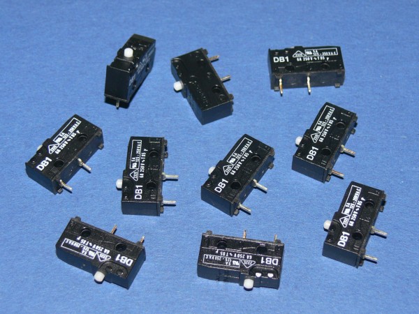 Cherry DB1 Micro-Taster, Mikro-Schalter, Subminiatur-Switch, 10 Stück