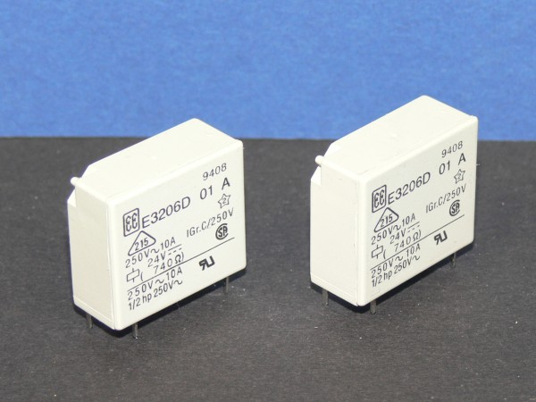 Eichhoff E3206D Print Steck Relais 24V DC Spule 1xEin 10A Kontakt 2 Stück Lot