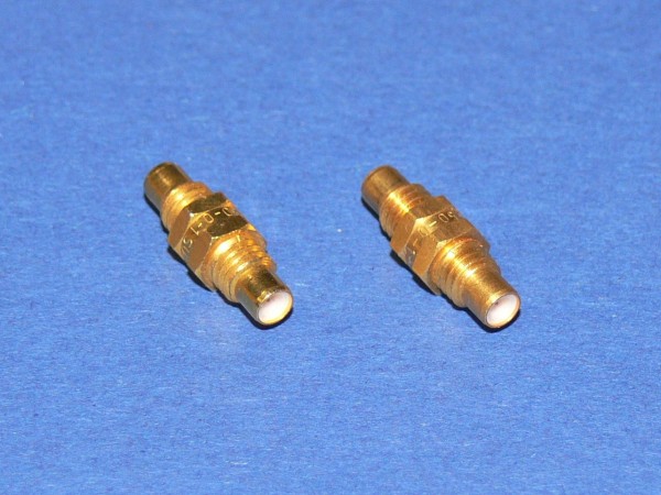 SUHNER 31 S 50-0-1 SMC Verbinder Stecker - Stecker / Male - Male vergoldet 2 St