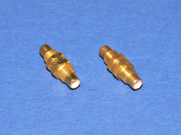 SUHNER 31 S 50-0-1 SMC Verbinder Stecker - Stecker / Male - Male vergoldet 2 St