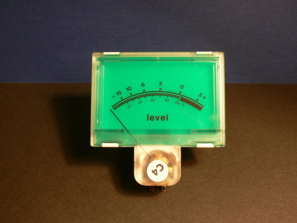 Sound Rec Level VU Meter Aussteuerungsanzeige Drehspulinstrument grün