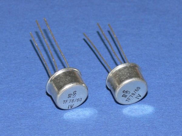 SIEMENS TF78/60 IV Endstufen Transistor Germanium PNP 45V 0,6A 3W Lot mit 2 Stk