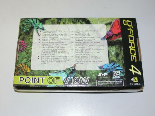 Nvidia GeForce4 MX440L 64MB Grafikkarte Point of View VGA150124 Neu in OVP